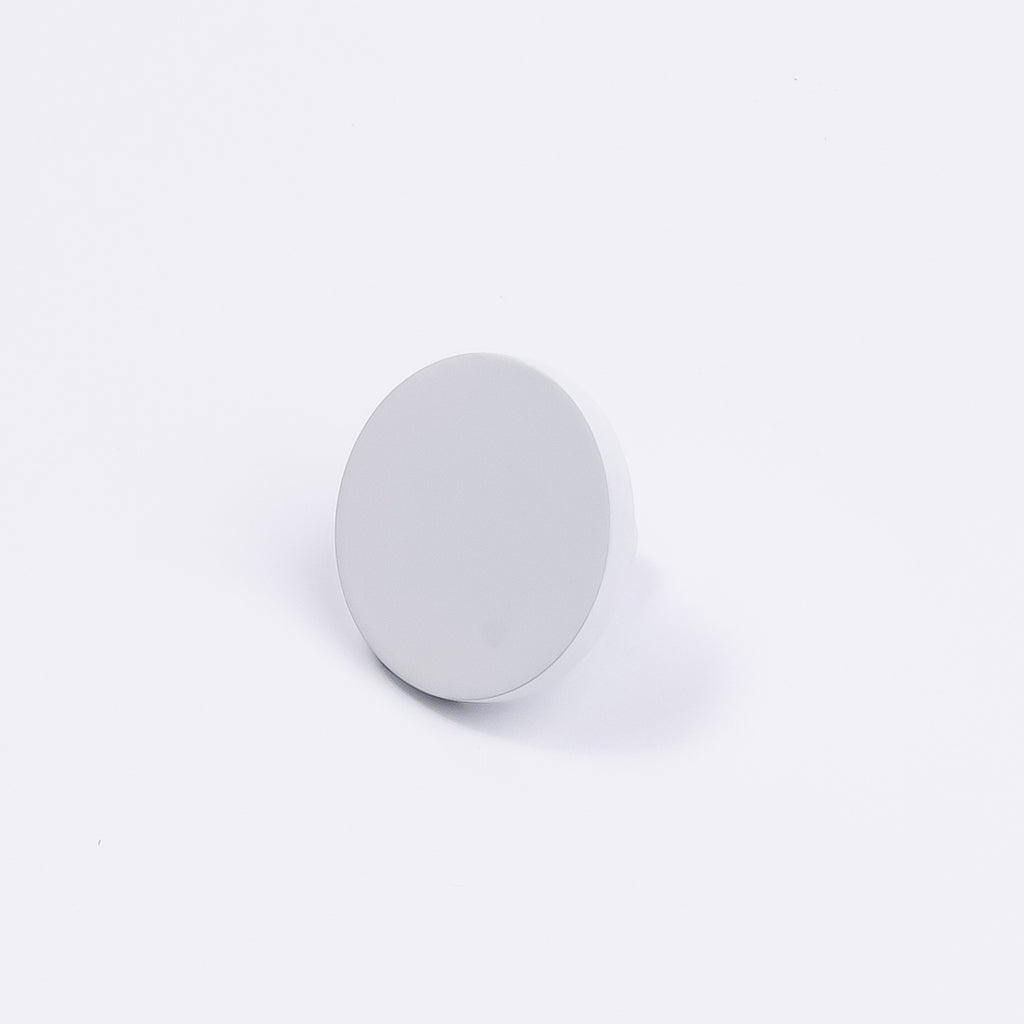White Round Profile Cabinet Knob - Olivia