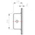 Specification and measurements of Manovella 120mm x 40mm flush pull in Matt Black finish